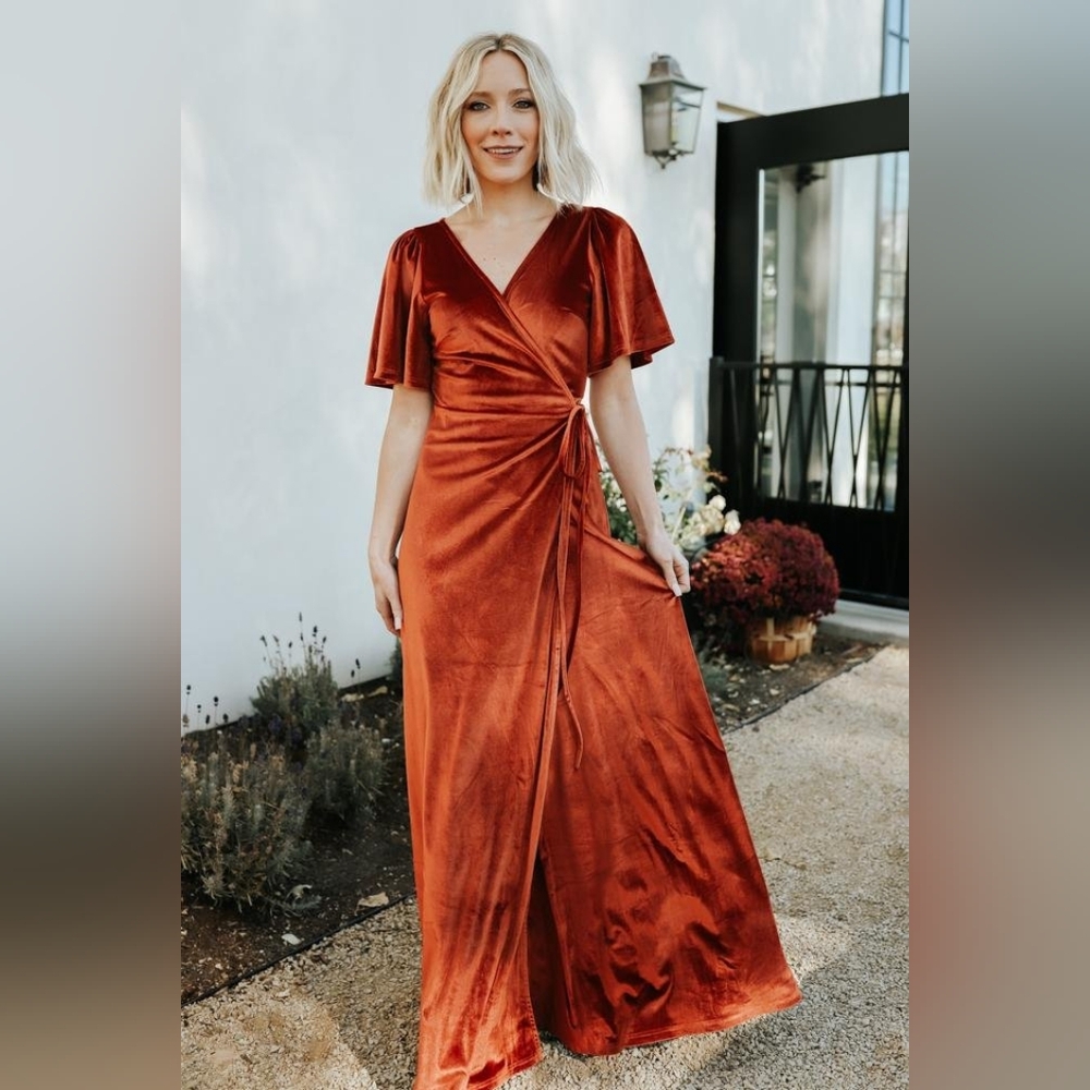 Baltic Born - Meghan Velvet Wrap Maxi Dress